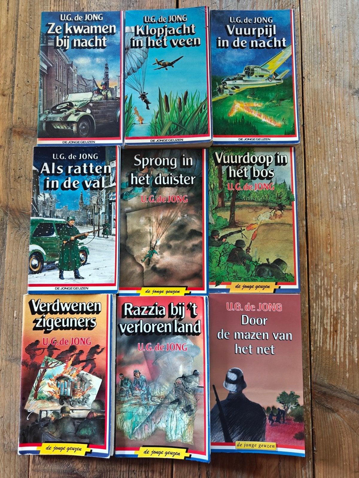 9 Delen van de serie: De jonge Geuzen., Boeken, Ophalen of Verzenden, Gelezen, U.G. de Jong