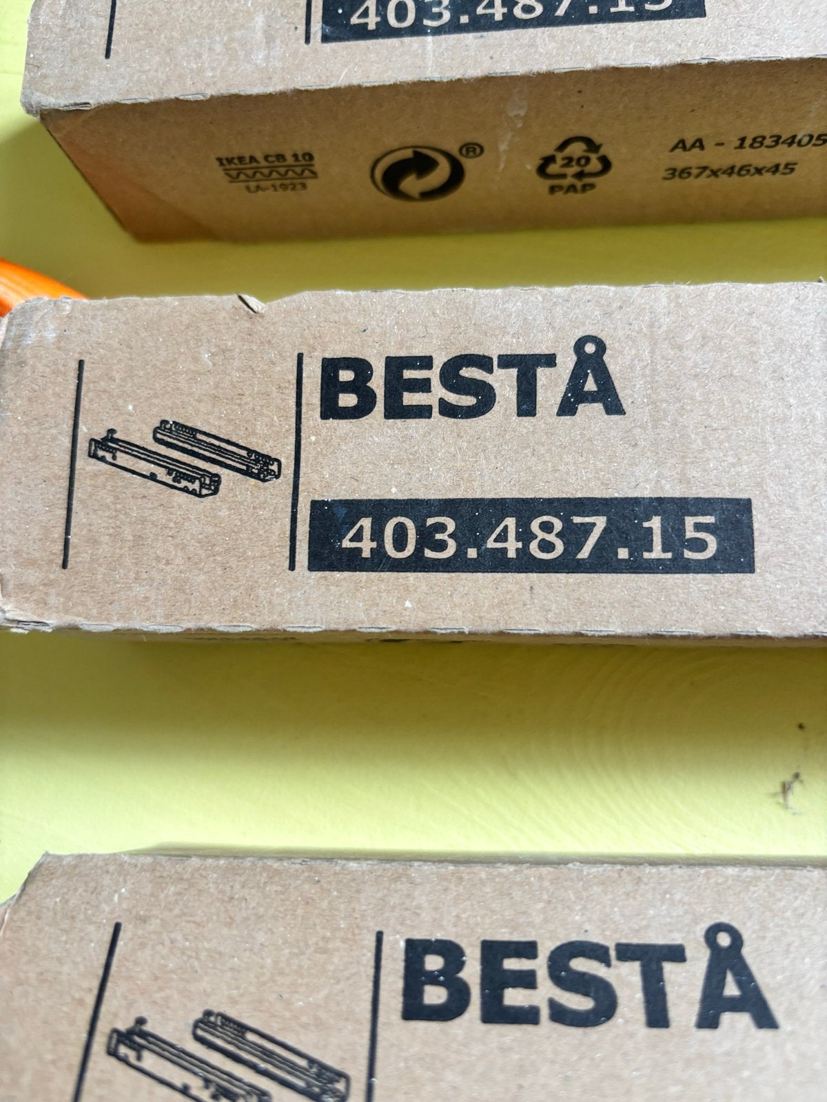 Ikea Besta laderails 38cm 3x 2 stuks nieuw in doos, Ophalen of Verzenden, Nieuw