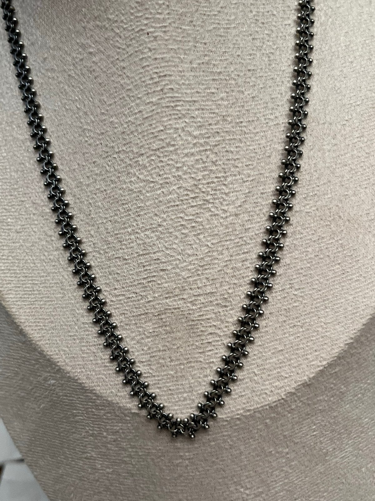 Antiek Zilveren Collier met Mooie Schakels - Gekeurd, Verzenden, Zo goed als nieuw, Zilver, Zilver