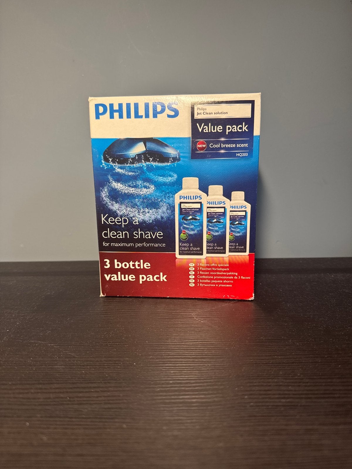 Philips Jet Clean Solution HQ203 - 3 flessen voordeelpak, Ophalen of Verzenden, Nieuw, Gehele gezicht, Reiniging