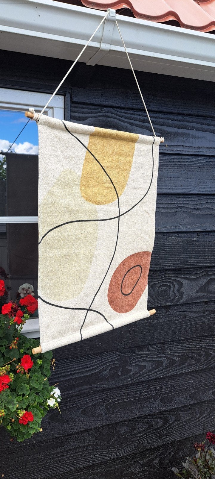 Decoratief wandkleed van stof, Ophalen, Boho, Meerkleurig, Nieuw