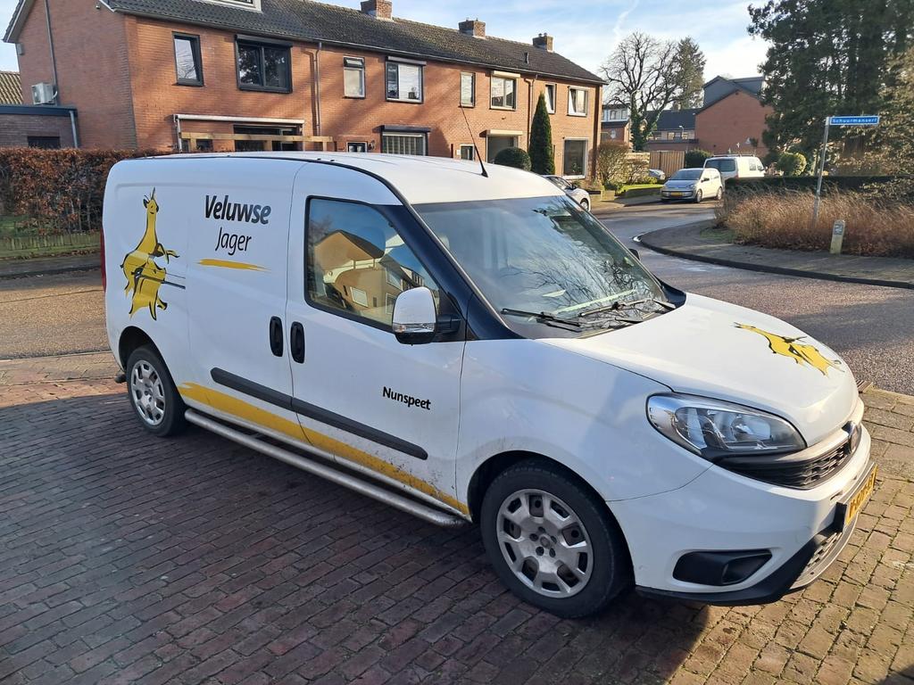 Fiat Doblo 1.2D 70KW 2017, Auto's, Stof, Zwart, Wit, Origineel Nederlands