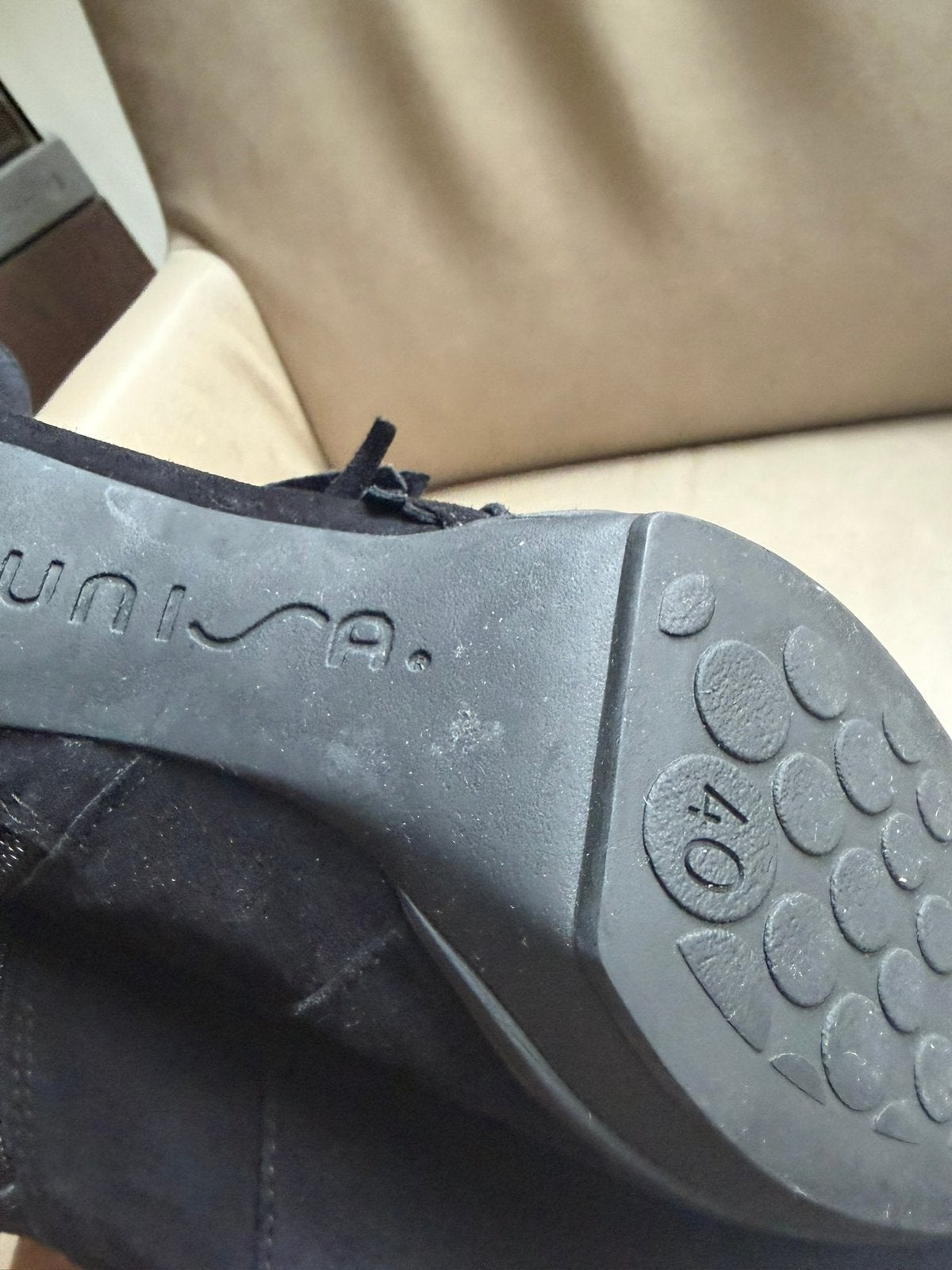 Unisa fringe zwarte laarzen 40 suede boots, Ophalen of Verzenden, Zo goed als nieuw, Zwart, Hoge laarzen