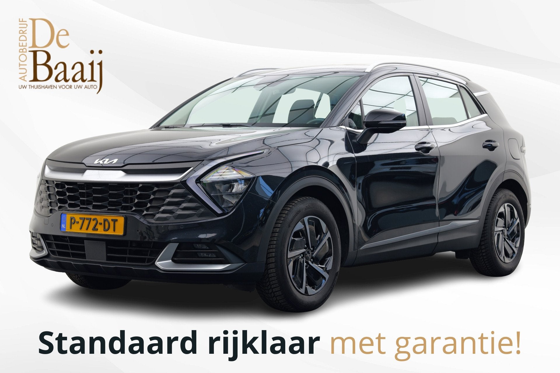 Kia Sportage 1.6 T-GDi MHEV DynamicLine | Trekhaak | Nieuwe, Auto's, Kia, Voorwielaandrijving, Gebruikt, 4 cilinders, Zwart