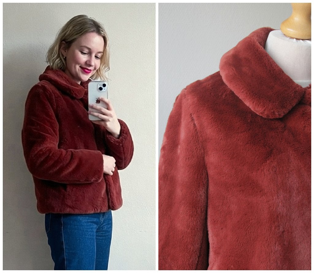 Moscow - stijlvolle als nieuwe jas roodbruin - maat S, Kleding | Dames, Bruin, Verzenden, Maat 36 (S), Moscow