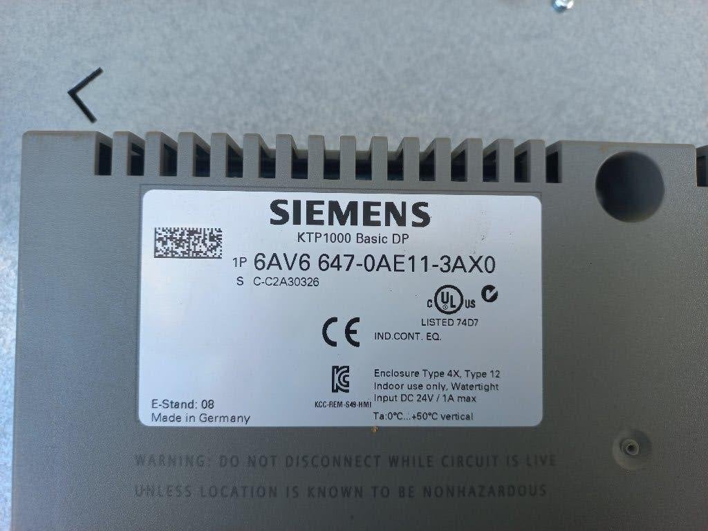 Siemens SIMATIC KTP1000 Basic Color DP HMI Touch Panel 10, Ophalen of Verzenden, Zo goed als nieuw