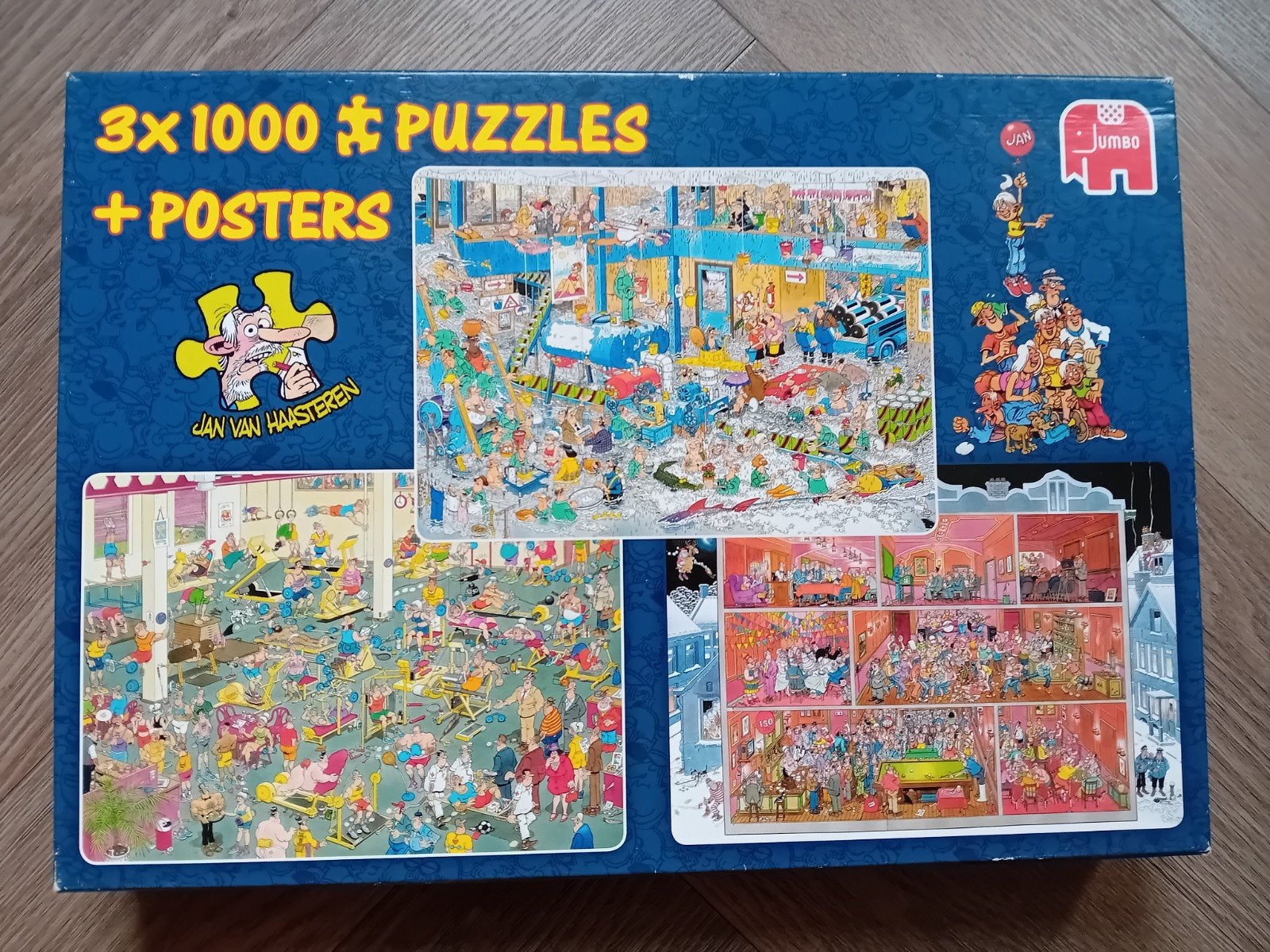 Jan van Haasteren 3x1000 Puzzels + Posters, Ophalen, Gebruikt