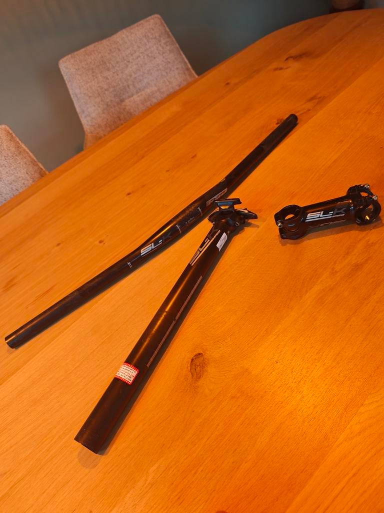 FSA SLK Carbon Stuur, Zadelpen & gesmede alu stuurpen set, Fietsen en Brommers, Fietsonderdelen, Gebruikt, FSA, Racefiets, Stuur