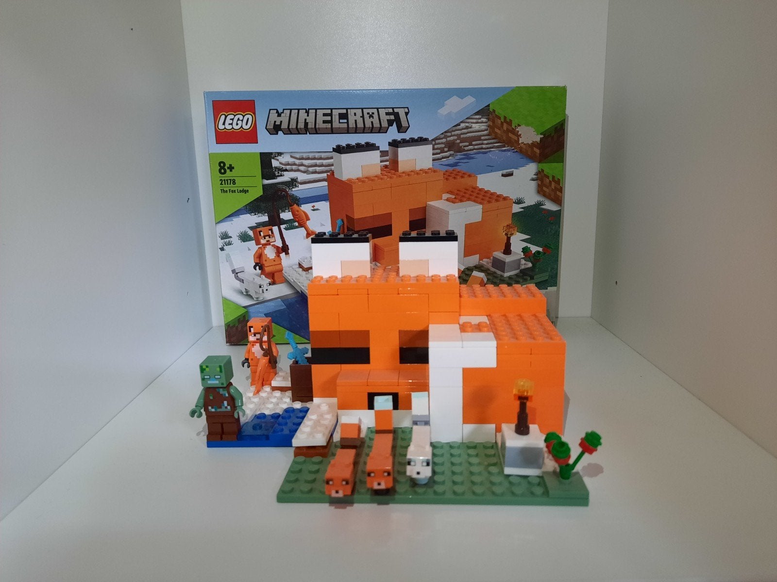 LEGO Minecraft 21178 The Fox Lodge complete set, Ophalen of Verzenden, Zo goed als nieuw