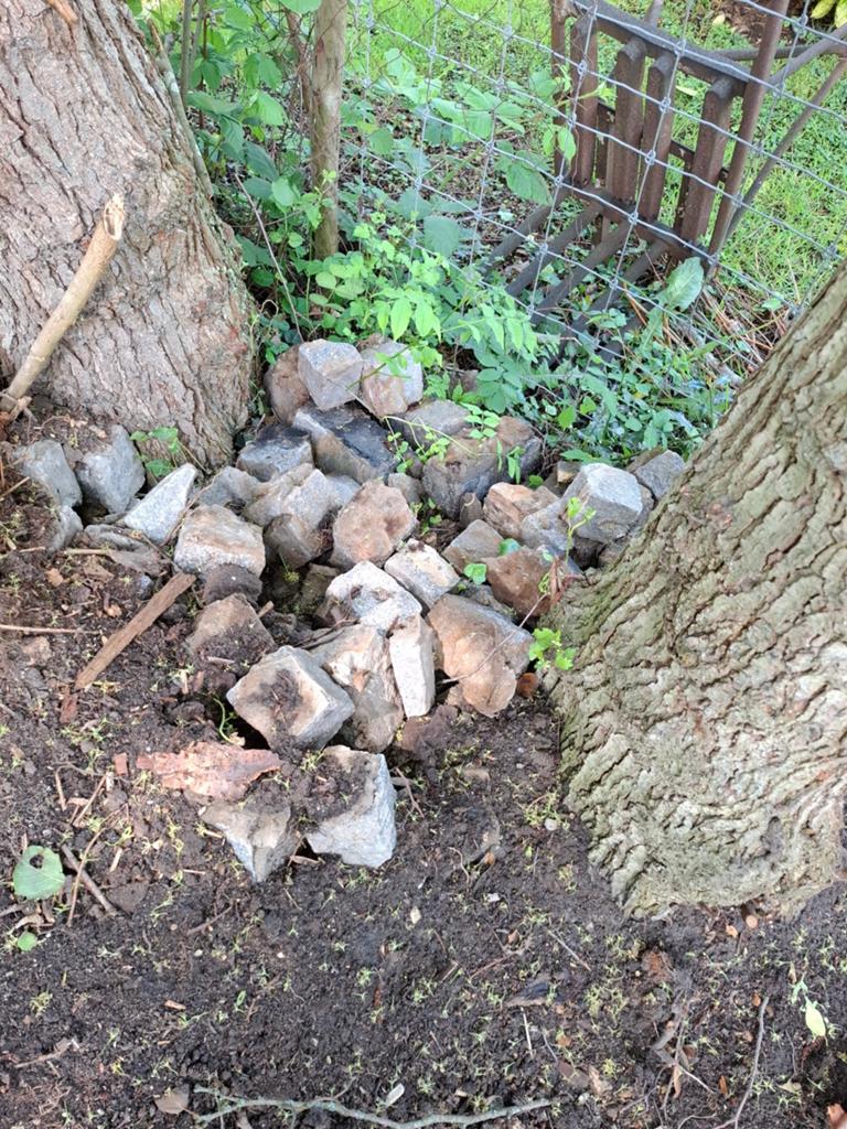 Kinderkopjes basalt stenen, Tuin en Terras, Grind, Keien en Split, Ophalen, Gebruikt, Antraciet, Kei