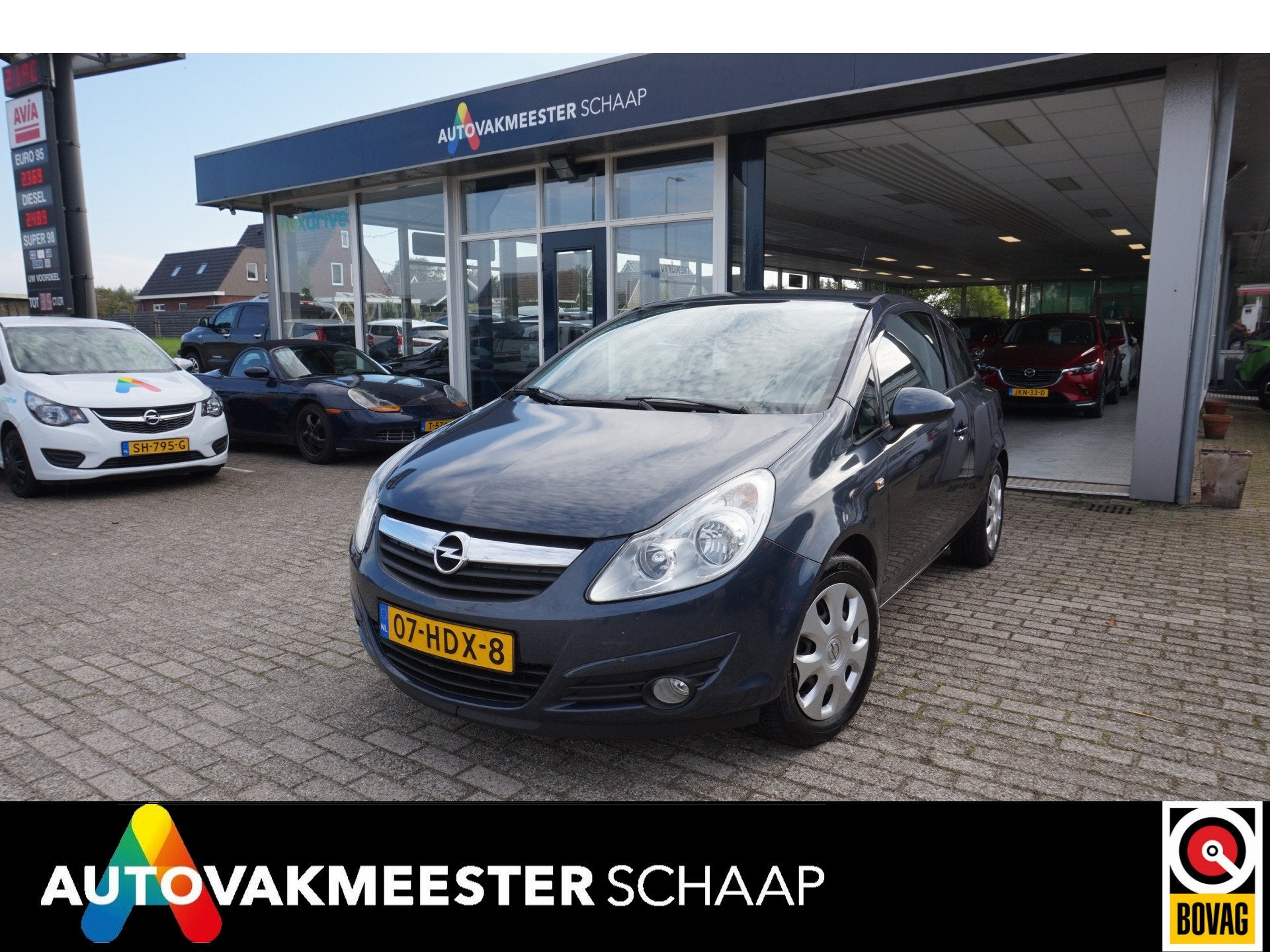 Opel Corsa 1.4-16V Enjoy , Airco Incl nw apk/beurt & 3 mnd 1, Stof, Gebruikt, Zwart, 4 cilinders