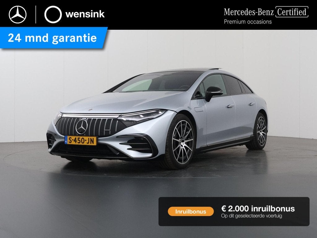 Mercedes-Benz EQS 450+ AMG Line 108 kWh | Night | Panoramada, Auto's, Mercedes-Benz, Gebruikt, 124 €/maand, Parkeerassistent, EQS