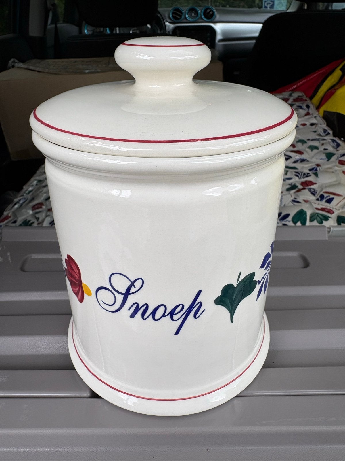 Vintage Boch Boerenbont 'Snoep' voorraadpot, Overige merken, Div, Ophalen of Verzenden, Zo goed als nieuw