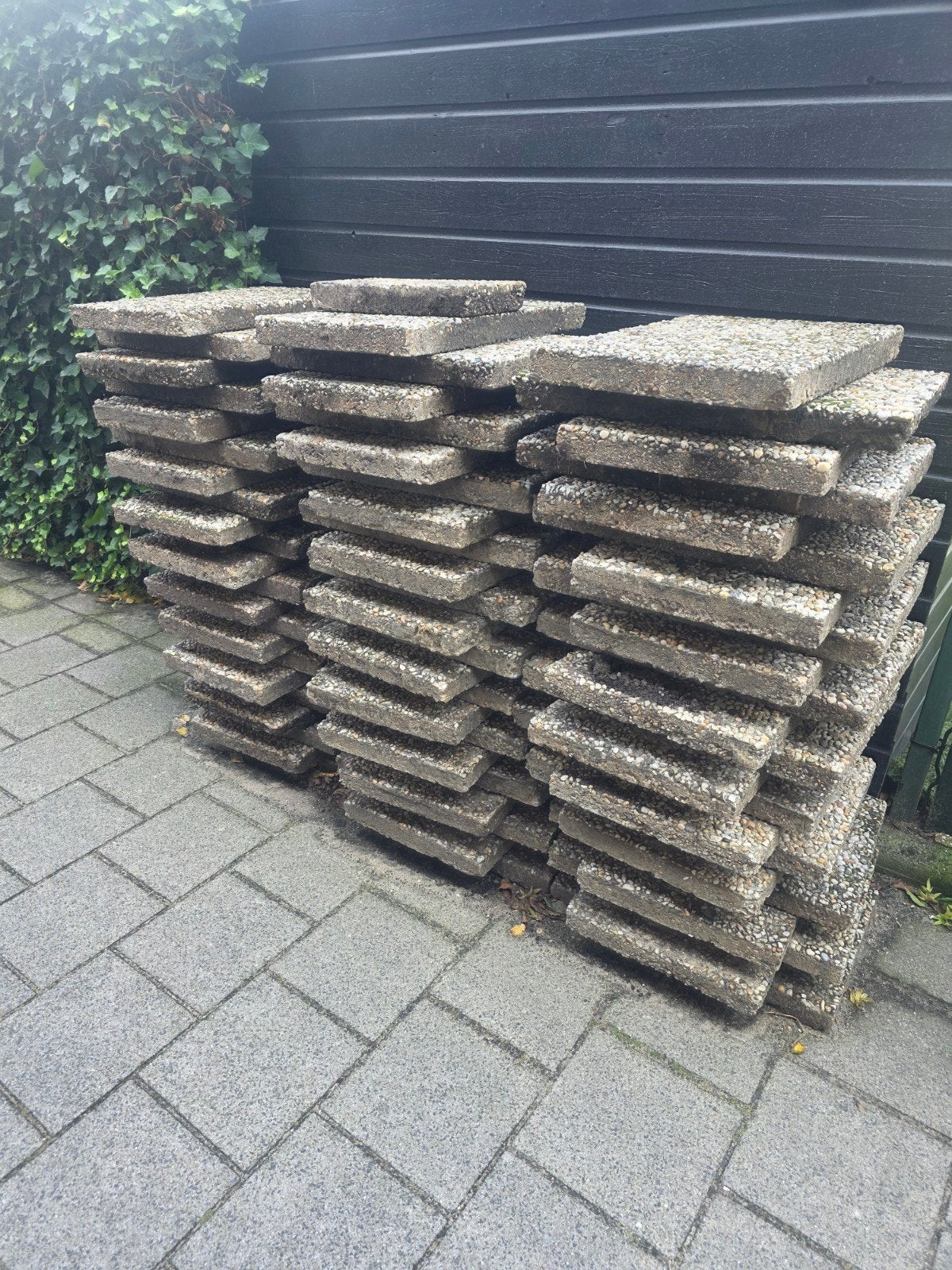 grind tegels, Ophalen, Gebruikt, Beton, Terrastegels