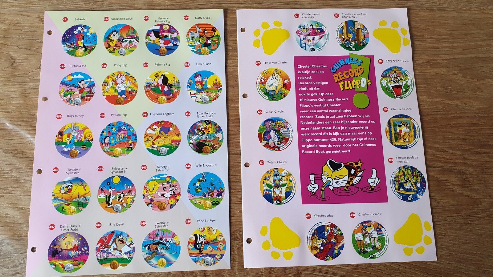 2x achterblad met kleine misprint 421 t/m 450 24 game & olym, Verzenden, Olympic, Losse flippo's