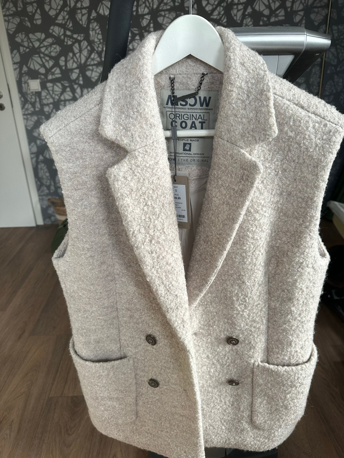 MOSCOW Original Coat Gilet - Nieuw met kaartjes, Ophalen of Verzenden, Nieuw, Maat 36 (S), Beige