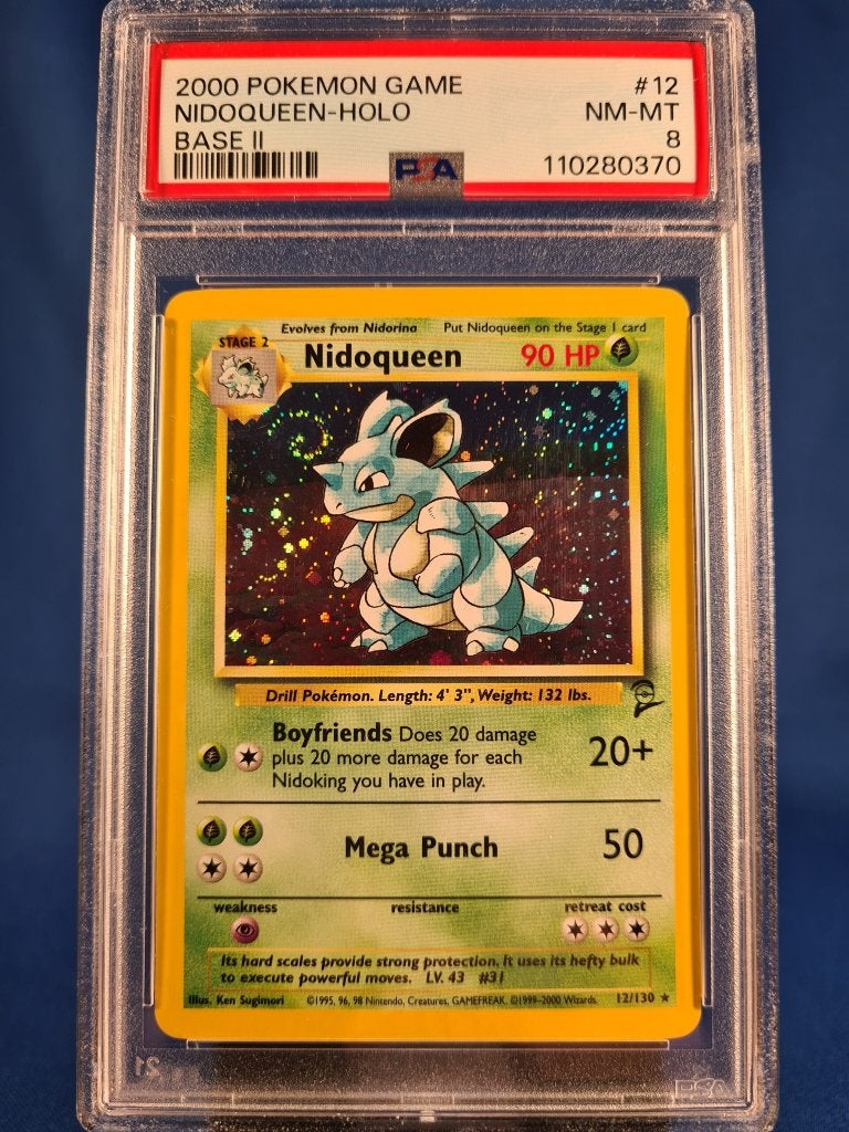 Nidoqueen 12/130 - Base Set 2 (PSA 8), Verzenden, Gebruikt