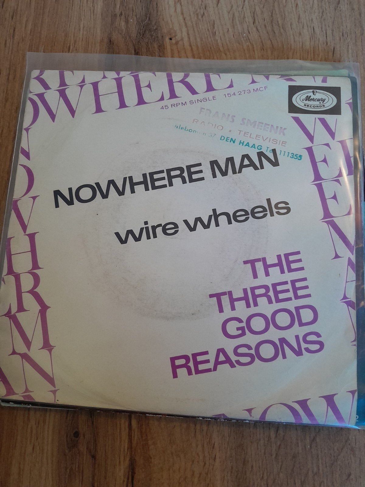 The three good reasons 7inch nowhere man, Ophalen of Verzenden, Zo goed als nieuw, Pop