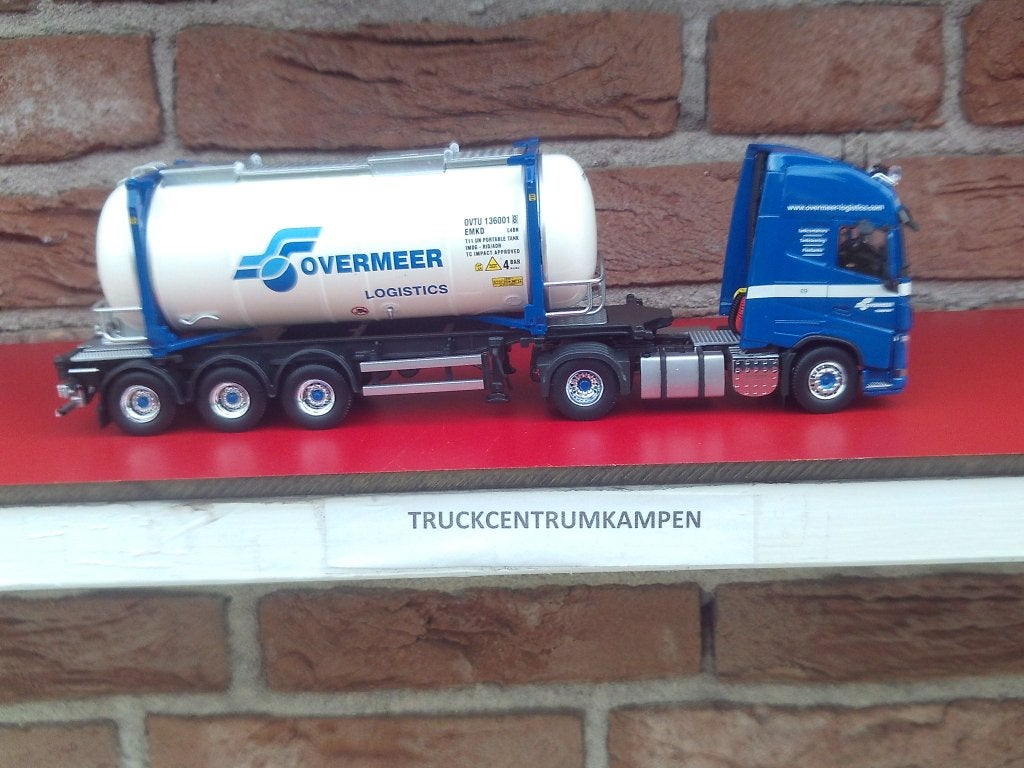 Tekno  Volvo  FH4  Globetrotter  van  Overmeer., Hobby en Vrije tijd, Modelauto's | 1:50, Ophalen of Verzenden, Nieuw, Bus of Vrachtwagen