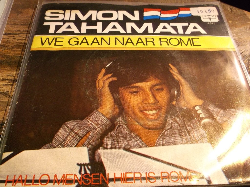 simon tahamata We gaan naar rome 128nl, Ophalen of Verzenden, Gebruikt, 7 inch, Nederlandstalig