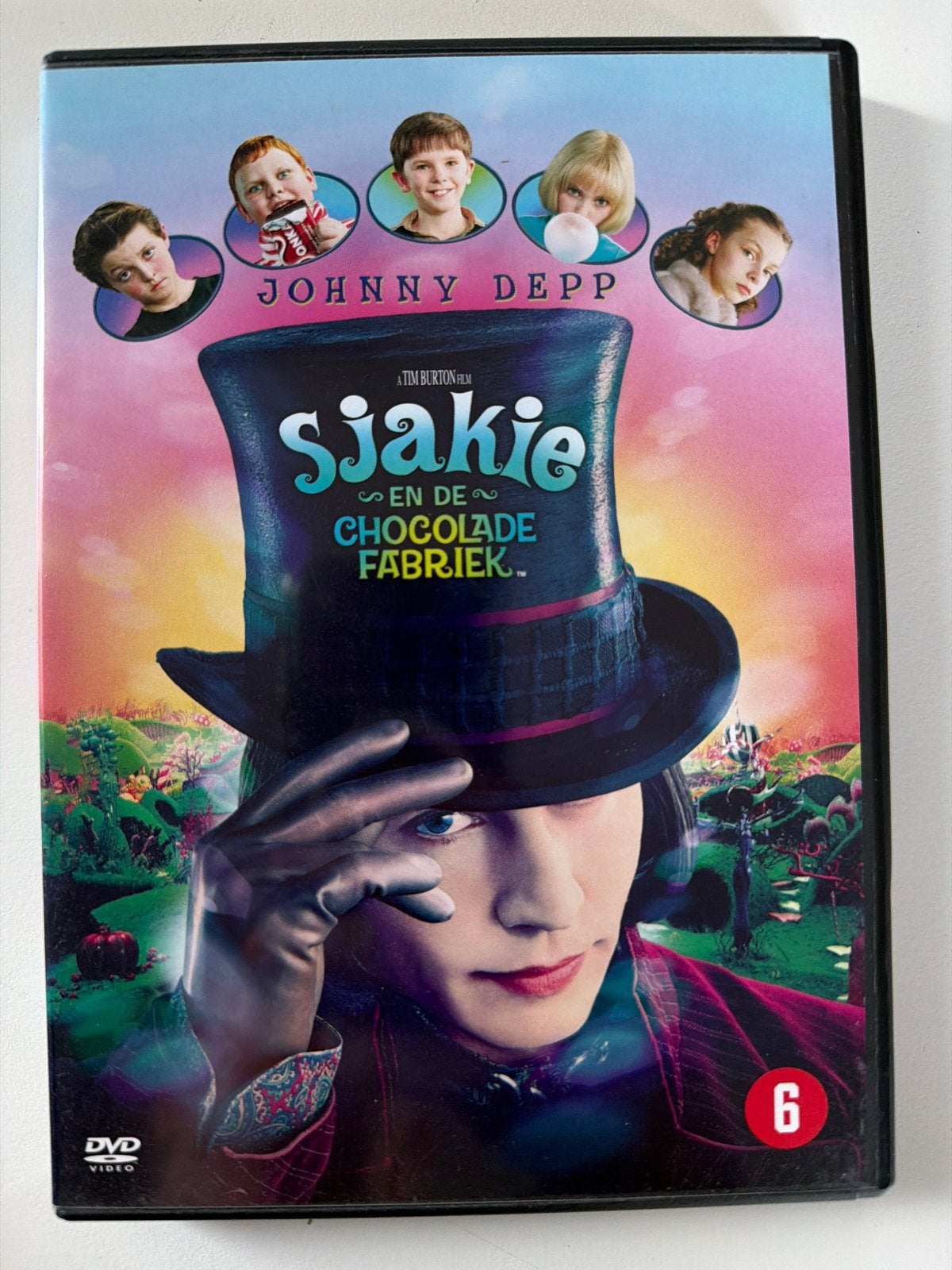 Sjakie en de Chocoladefabriek DVD - Tim Burton Film, Avontuur, Nederlands, Zo goed als nieuw, Vanaf 6 jaar