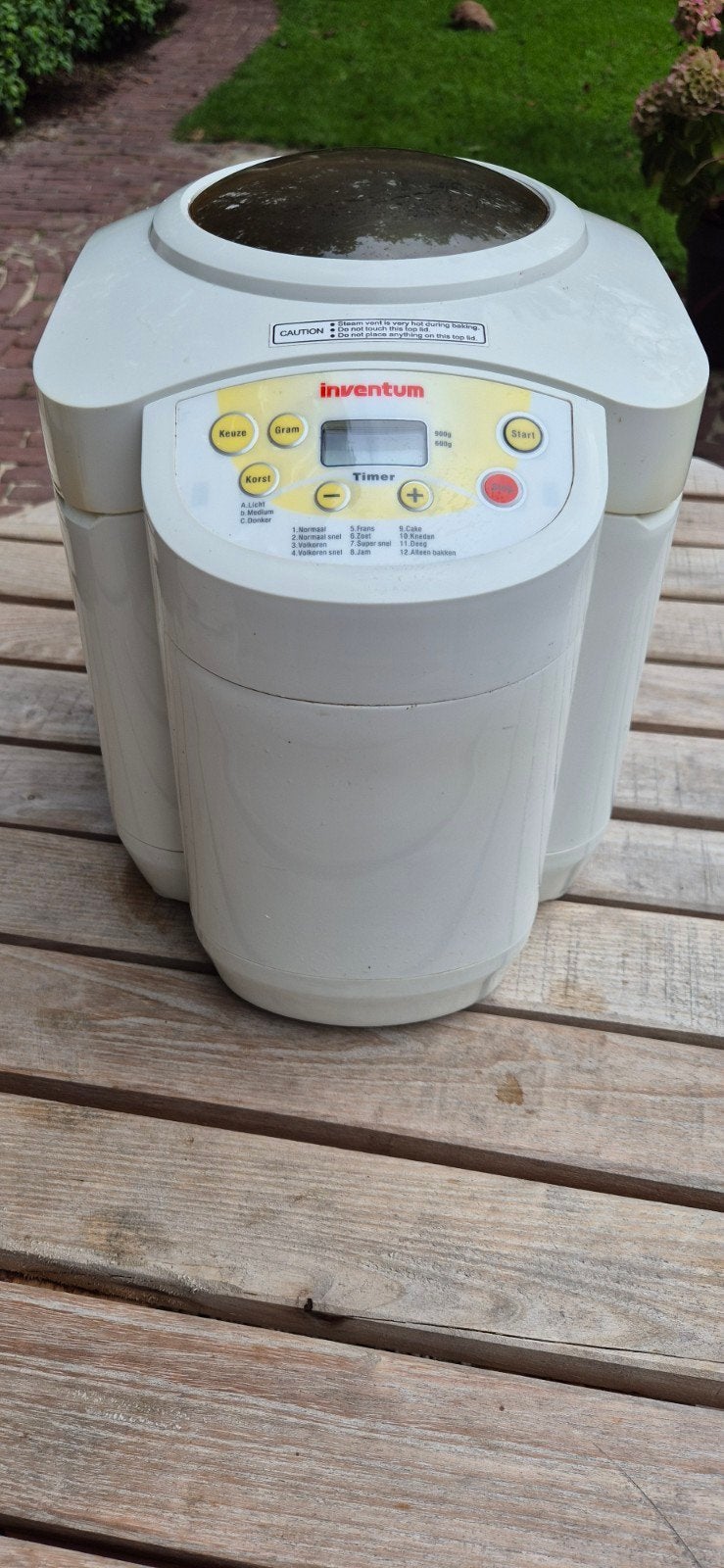 Inventum Broodbakmachine BM30, Gebruikt, Kijkvenster, 800 tot 1200 gram deeg, Ophalen