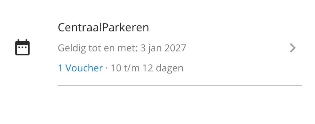 Valet parkeren Voucher beschikbaar, Tickets en Kaartjes, Drie personen of meer, Kortingsbon, Overige typen