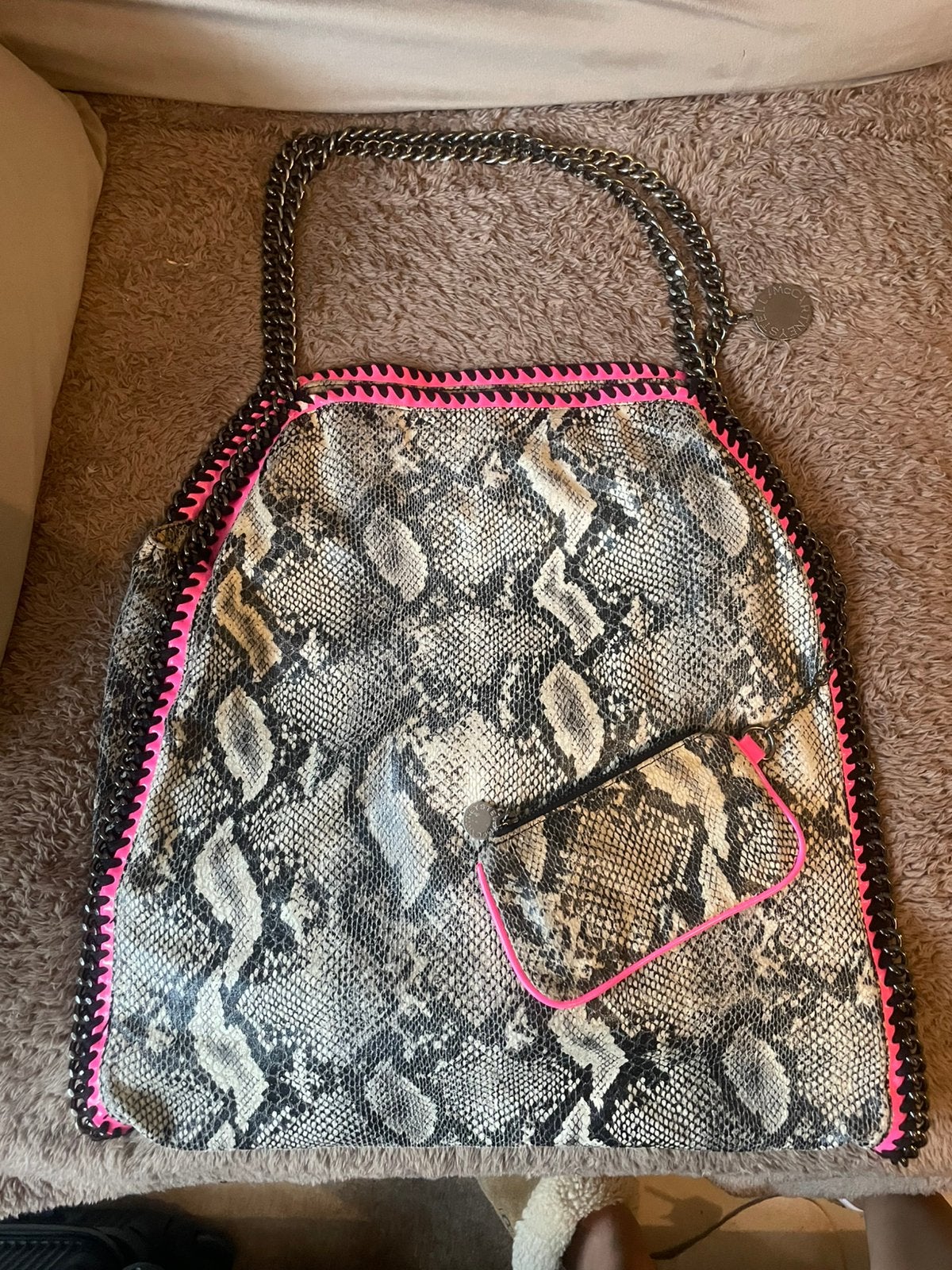 RARE Stella McCartney Falabella Tote Bag – Limited Python, Ophalen of Verzenden, Gebruikt, Overige kleuren