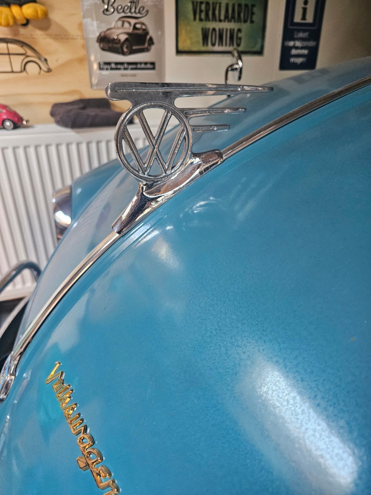 Volkswagen Kever Motorkap Ornament - Origineel, Auto-onderdelen, Carrosserie en Plaatwerk, Ophalen of Verzenden, Gebruikt, Volkswagen