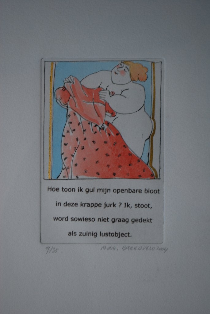 Ingekleurde zeefdruk Ada Breedveld, Antiek en Kunst, Ophalen of Verzenden