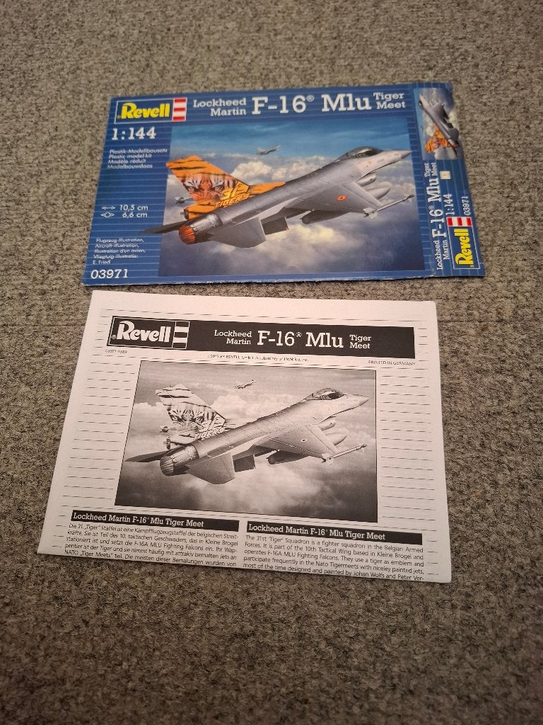 1/144 Revell F-16 MLU Tigermeet incl Belg zonder doos, 1:72 tot 1:144, Revell, Ophalen of Verzenden, Zo goed als nieuw