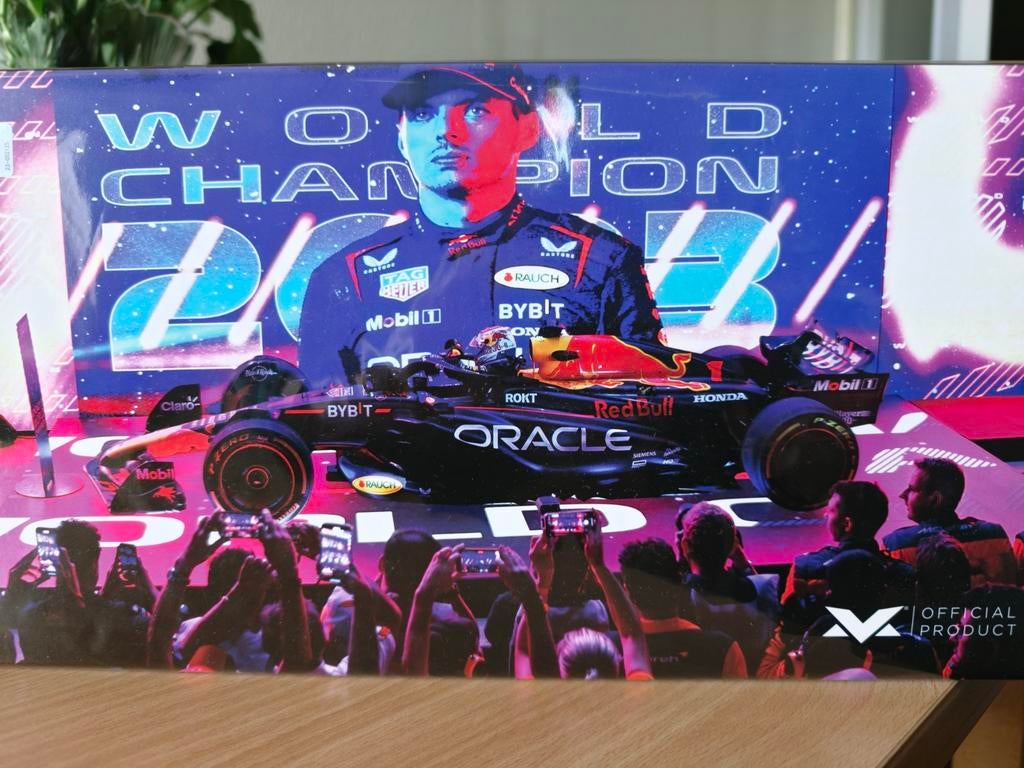 Max Verstappen World Champion 2023 Qatar RB19 1:18, Ophalen of Verzenden, Nieuw, MiniChamps