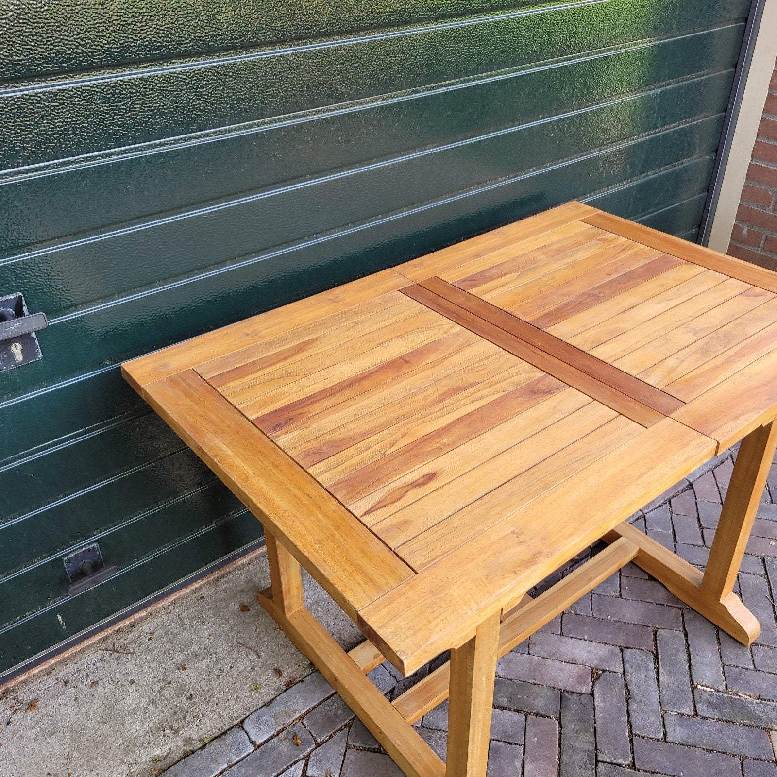 Z g a n uitschuifbareTEAKtafel 120/180 x 78 x 75, Ophalen, Teakhout