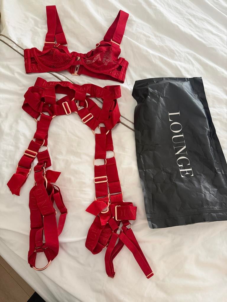 Rode Lounge lingerie set, Ophalen of Verzenden, Rood, Setje