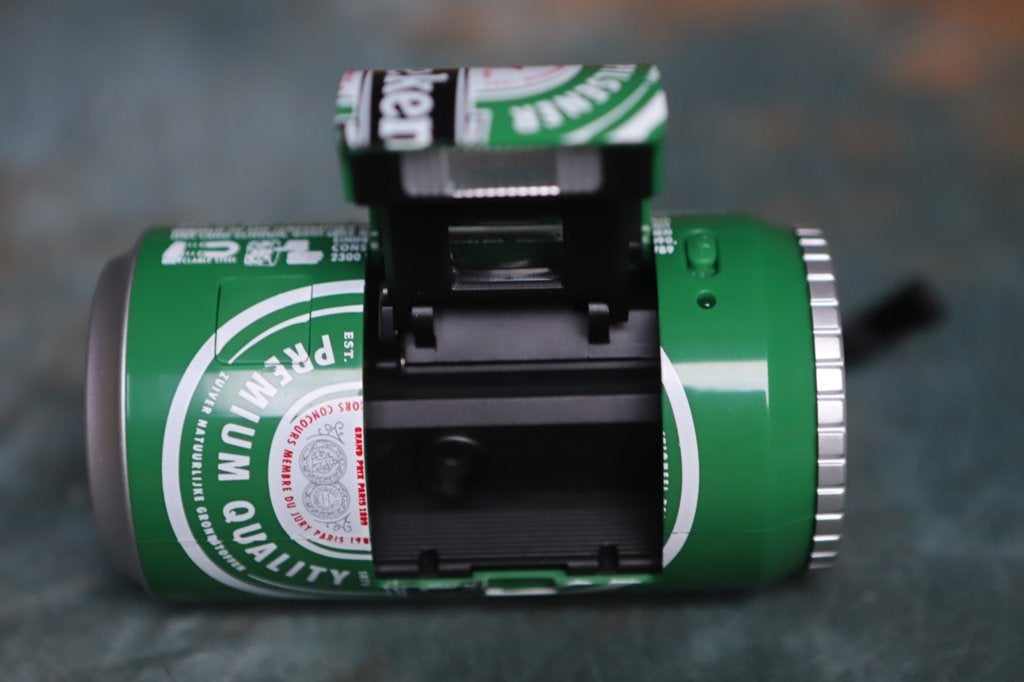 Heineken reclame camera in bier blik vorm. Vintage. jaren 90, Ophalen of Verzenden, Nieuw, Overige typen