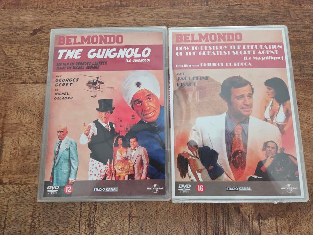 2 x jean paul belmondo dvds, Ophalen of Verzenden, Nieuw in verpakking, Actie en Avontuur