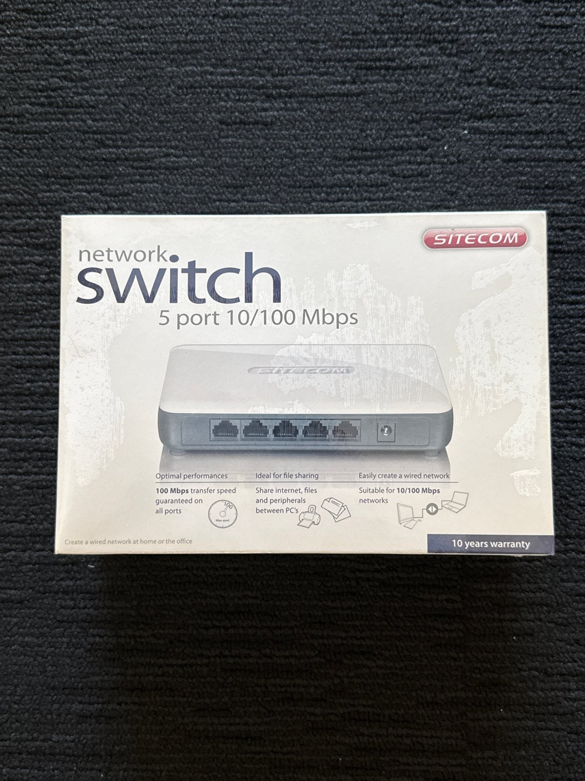 Sitecom Network Switch 5 poorten 10/100 Mbps - Nieuw in doos, Ophalen of Verzenden, Nieuw
