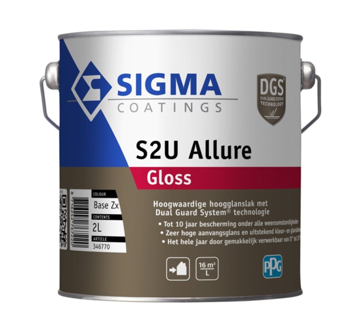 Sigma S2U Allure Gloss RAL 9003 - Ongeopend 2.5 l, Wit, Nieuw, Ophalen of Verzenden, Lak