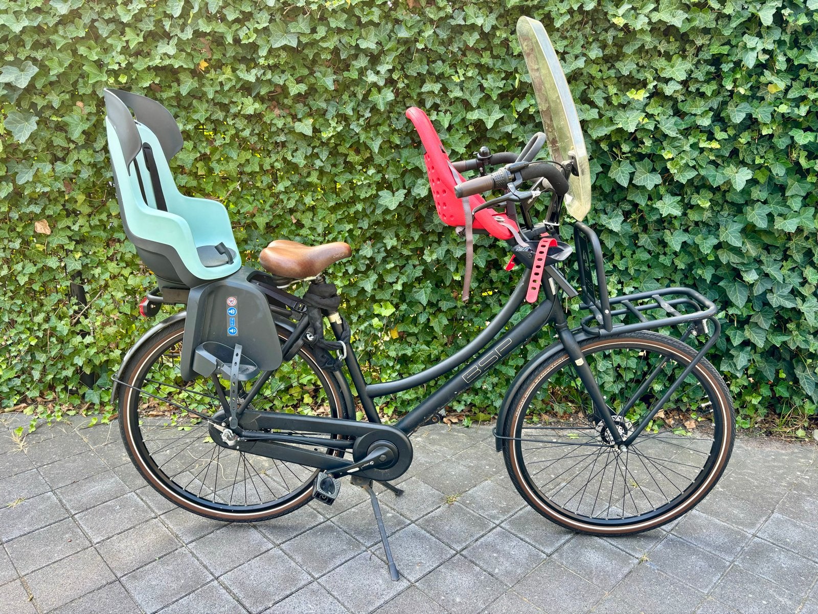 BSP Mamafiets/moederfiets met 2 kinderzitjes, Fietsen en Brommers, 2 zitjes, Versnellingen, Trommelrem, Ophalen