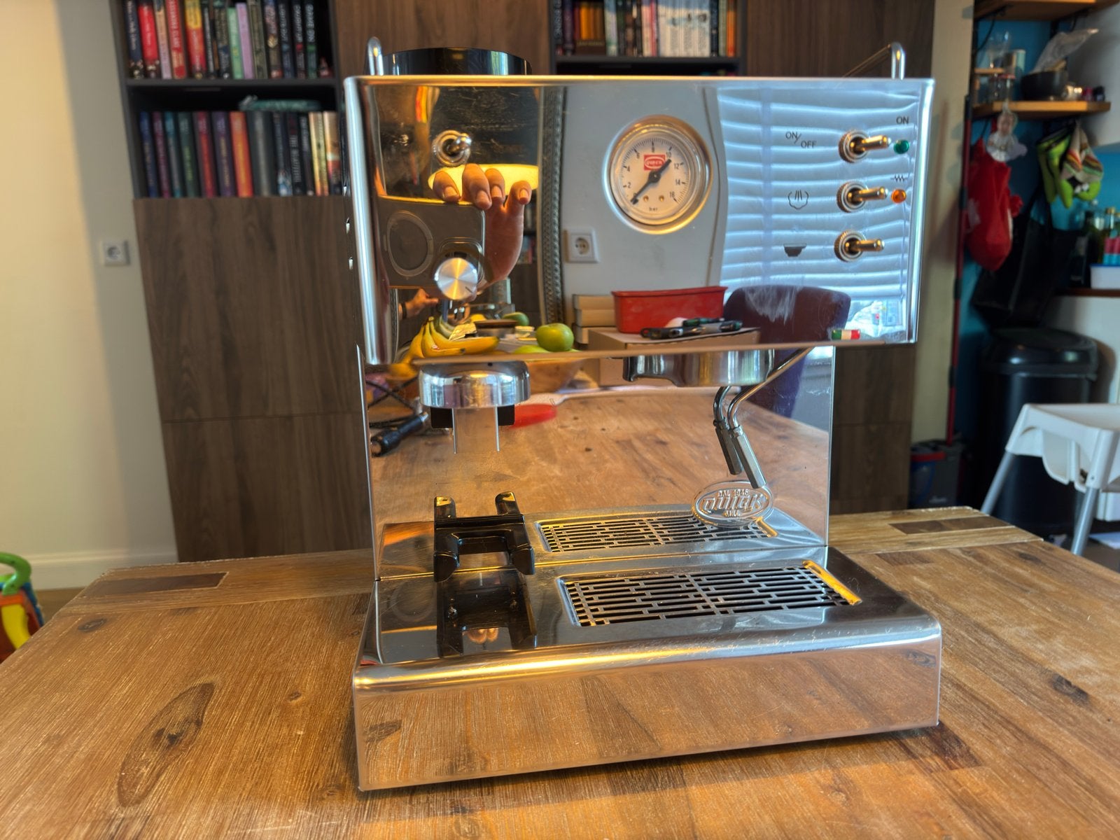 Quickmill 3035 piston Espressomachine - gereviseerd model, Witgoed en Apparatuur, Afneembaar waterreservoir, Gebruikt, Espresso apparaat