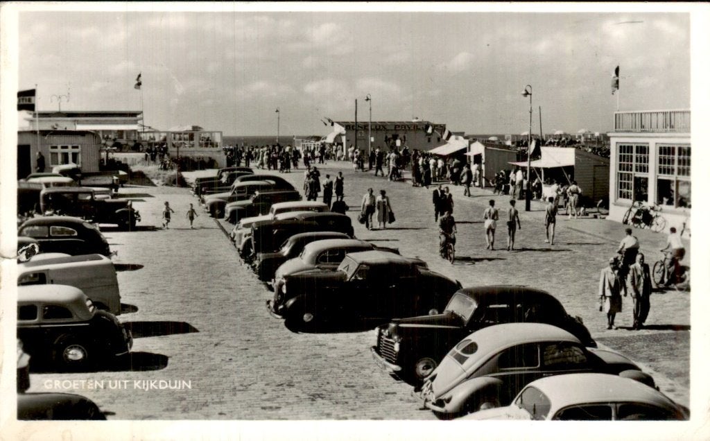 Kijkduin - Boulevard - Parkeerplaatsen, Ophalen of Verzenden, 1940 tot 1960, Gelopen, Zuid-Holland