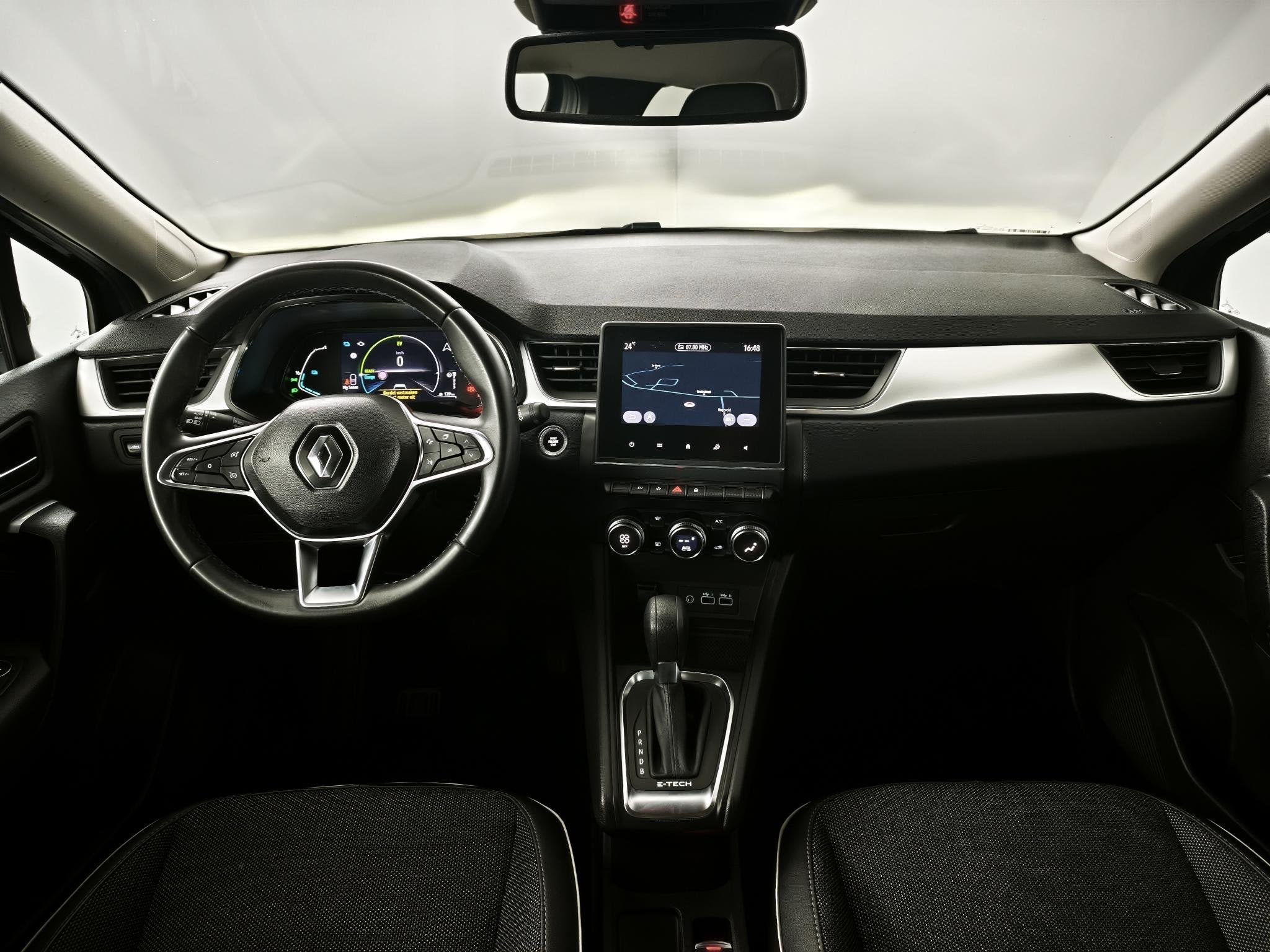 Renault Captur 1.6 E-Tech full hybrid 145 techno | Navigatie, Gebruikt, 715 kg, Blauw, Leder en Stof