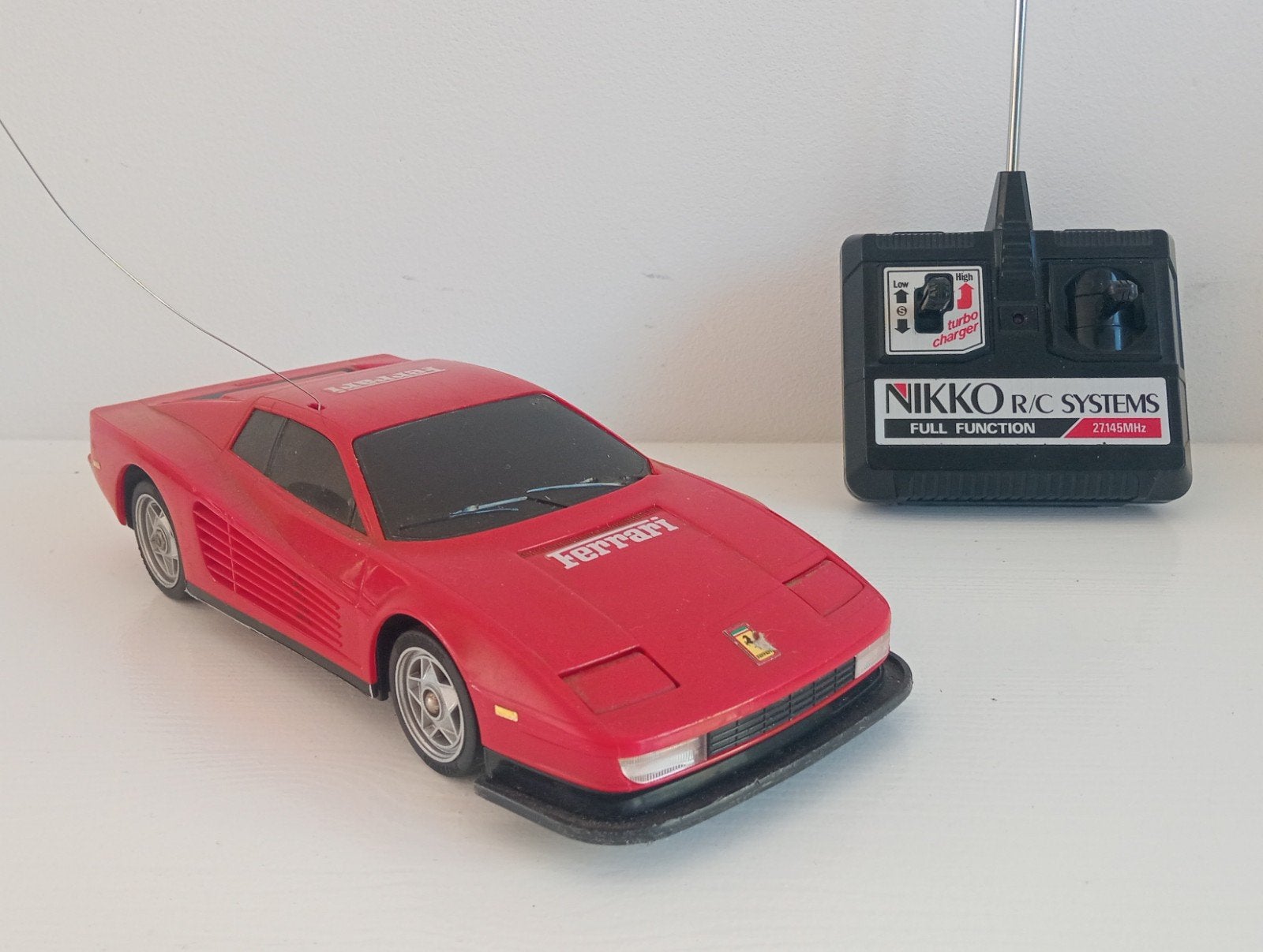 Vintage RC Nikko Ferrari Testarossa, Hobby en Vrije tijd, Ophalen of Verzenden, Gebruikt, Overige schalen, Auto onroad