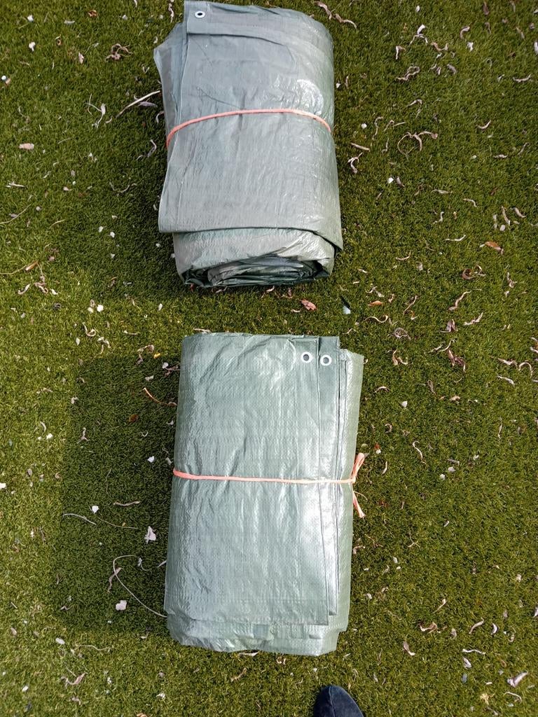 2 zeilen 10 x 12 meter, Doe-het-zelf en Verbouw, Zeil en Folie, Ophalen of Verzenden, Gebruikt, 15 m² of meer, Zeil