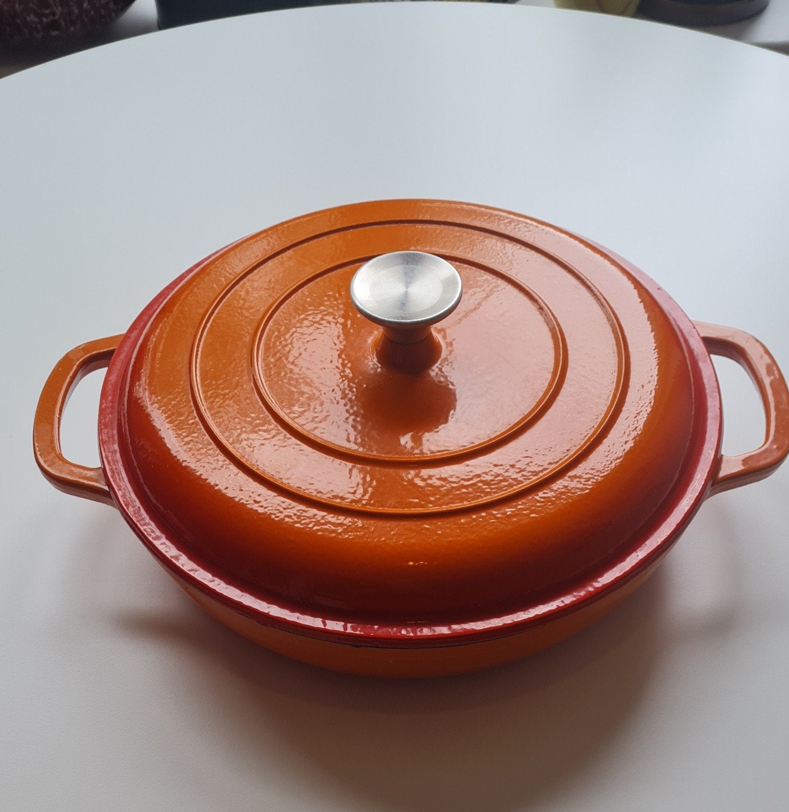 Ernesto Lage Braadpan 30 cm – 3,5L – Gietijzer, Ophalen, Gebruikt, Met deksel, Braadpan