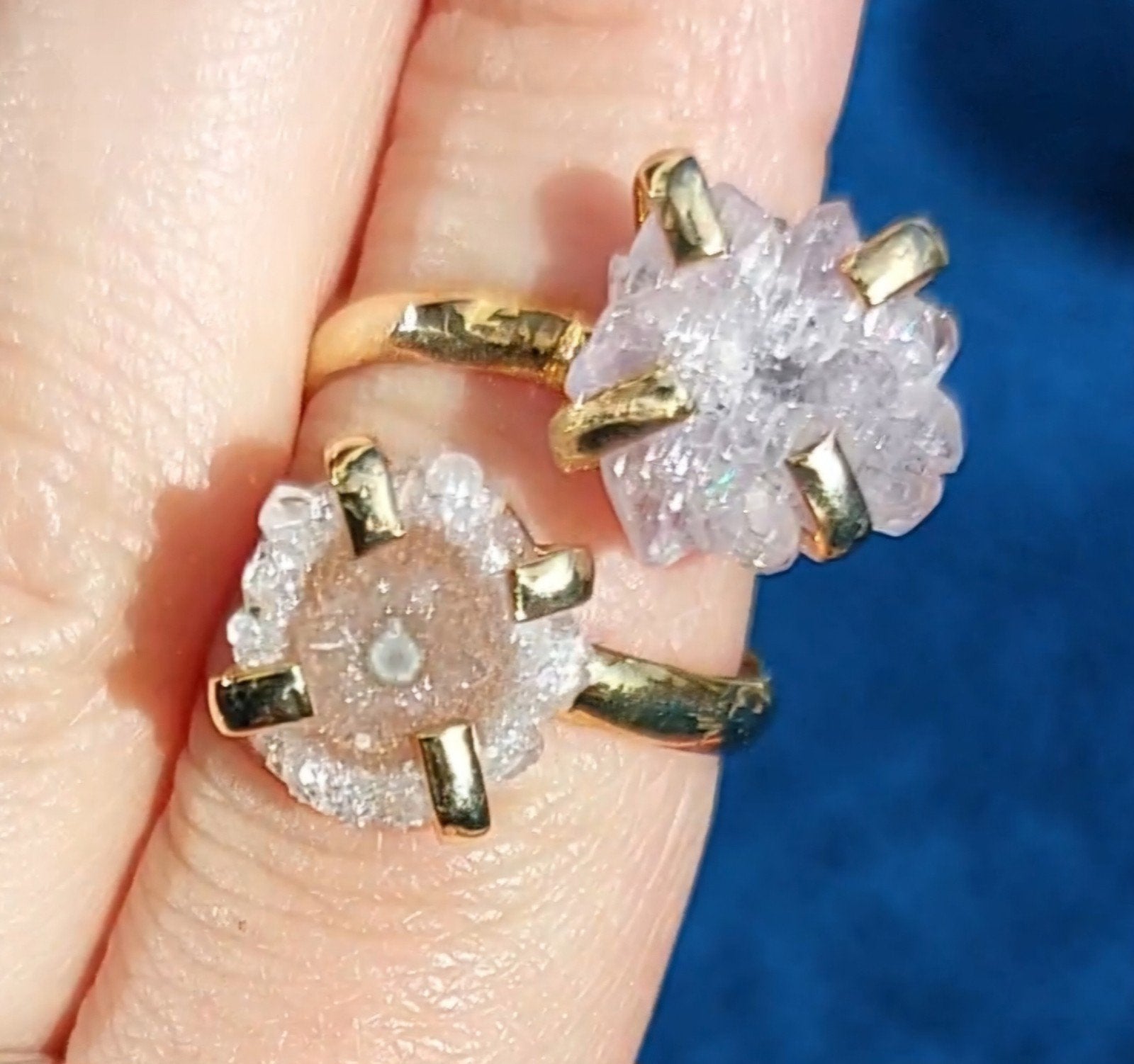 Prachtige gold plated ring met een amethist roosjes, Nieuw, Ophalen of Verzenden, Met edelsteen, Dame