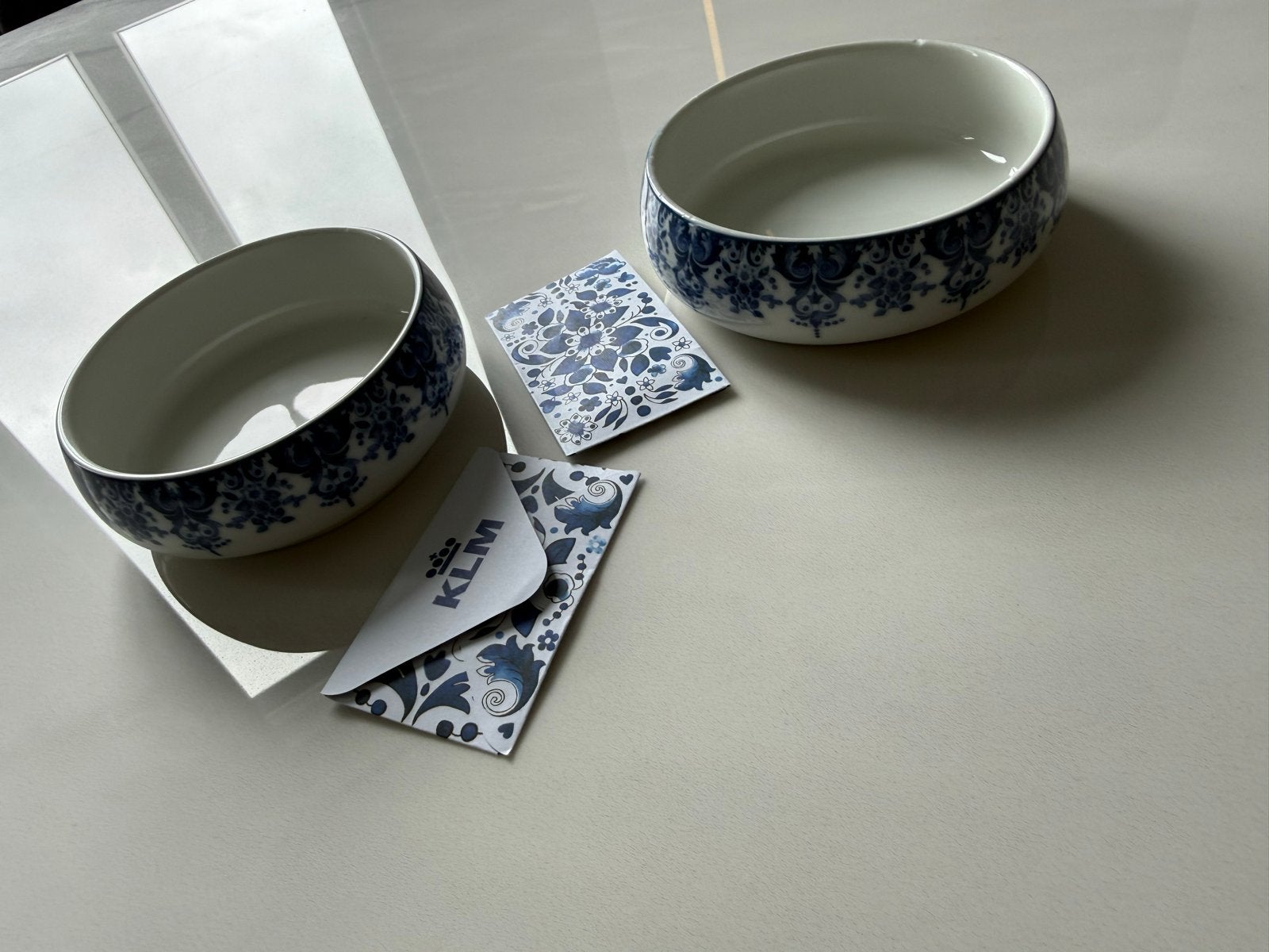 KLM Marcel Wanders Delftsblauwe Kommen (2 stuks), Ophalen of Verzenden, Zo goed als nieuw