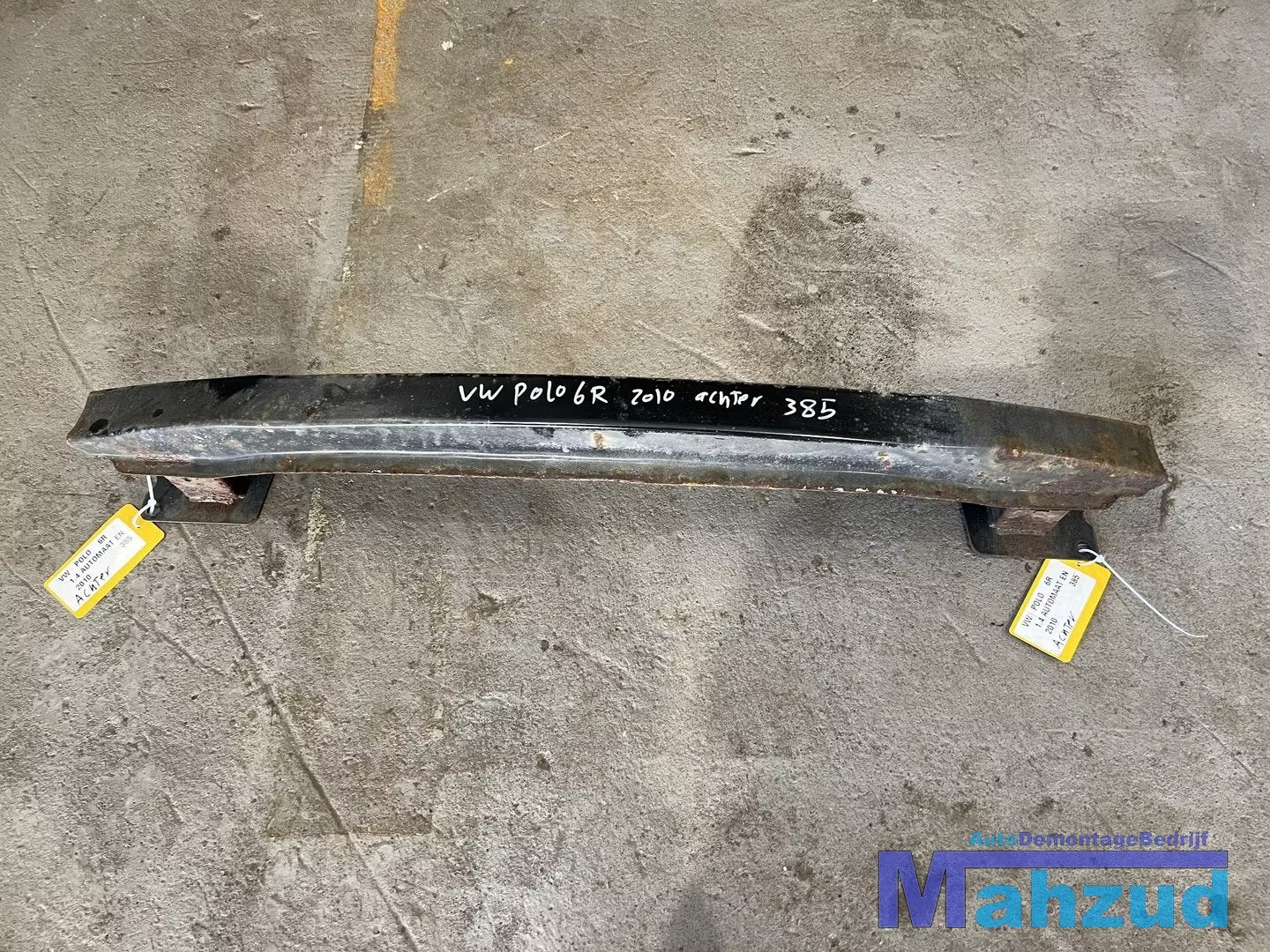 VW POLO 6R 6C Achter bumperbalk stootbalk 2009-2016, Gebruikt, Volkswagen, Volkswagen AG, Achter