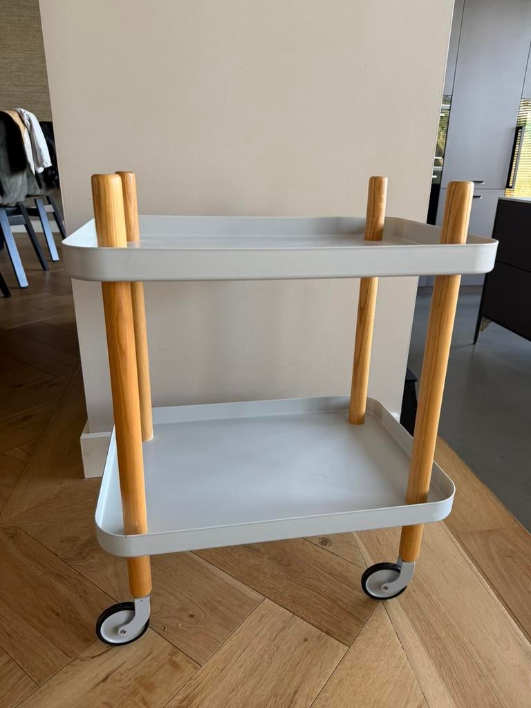 Normann Copenhagen Block tafeltje, licht grijs, 50lx35bx65h, Huis en Inrichting, Ophalen, Minder dan 55 cm, Metaal of Aluminium