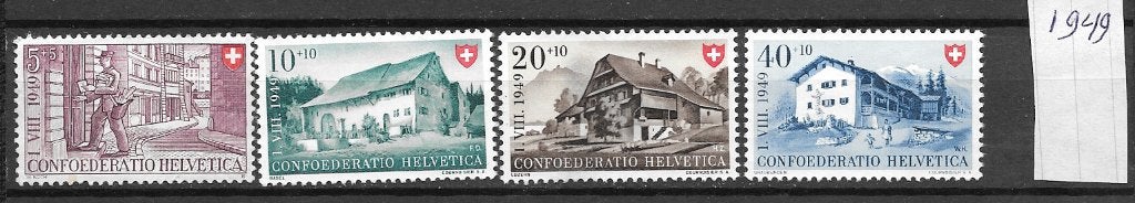 1949 Zwitserland serie Pro Patria 1949, Ophalen of Verzenden, Gestempeld